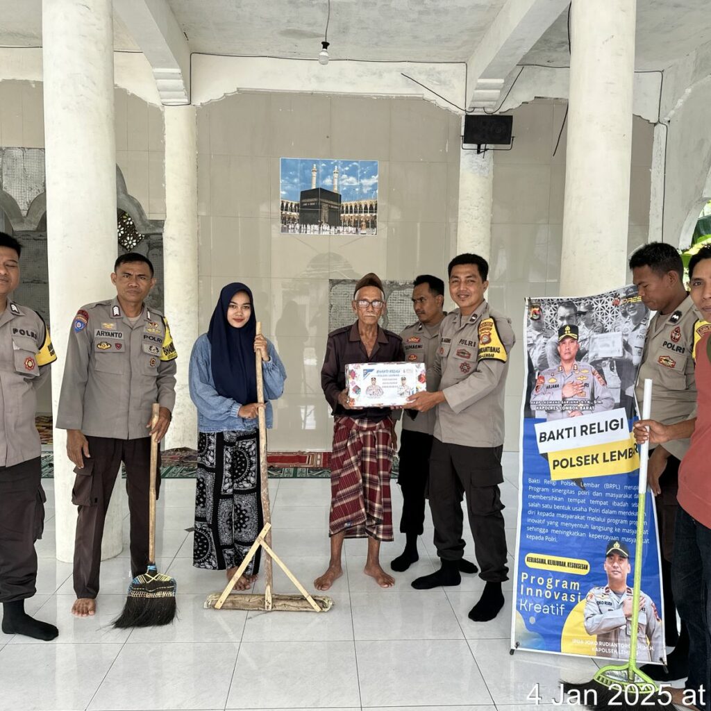 Sehat Dapat, Ibadah Dapat Polsek Lembar Rutin Gelar Bakti Religi di Tempat Ibadah