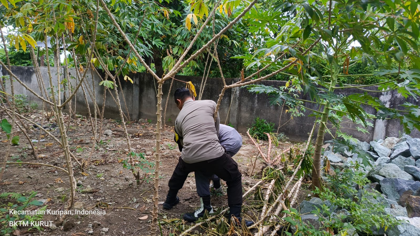 Pentingnya Ketahanan Pangan: Bhabinkamtibmas Kuripan Utara Berkunjung ke Dusun Pelulan