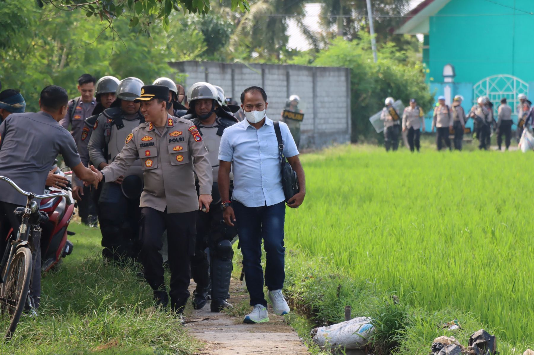 Proses Eksekusi Lahan Persawahan di Lombok Barat Berjalan Lancar Berkat Pendekatan Humanis