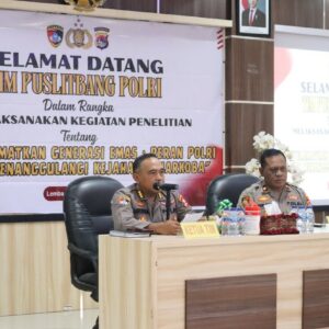 Puslitbang Polri Teliti Strategi Pemberantasan Narkoba di Lombok Barat