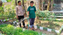 Bhabinkamtibmas Lembar Selatan Turun ke Sawah, Kawal Petani