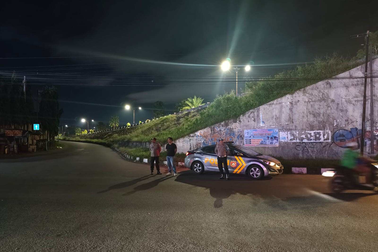 Patroli KRYD Polsek Kediri Amankan Jalur Bypass BIL dari Begal dan Kriminalitas