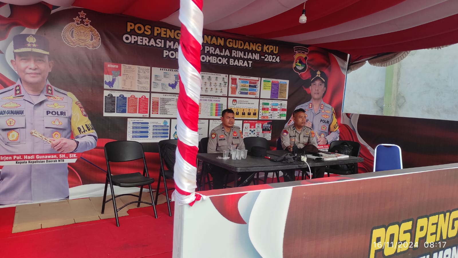 Gudang Logistik KPU Lombok Barat, Aman dengan Pengamanan 24 Jam