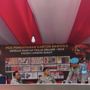 Pengecekan Personil Polres Lombok Barat di Lokasi Strategis Pilkada 2024