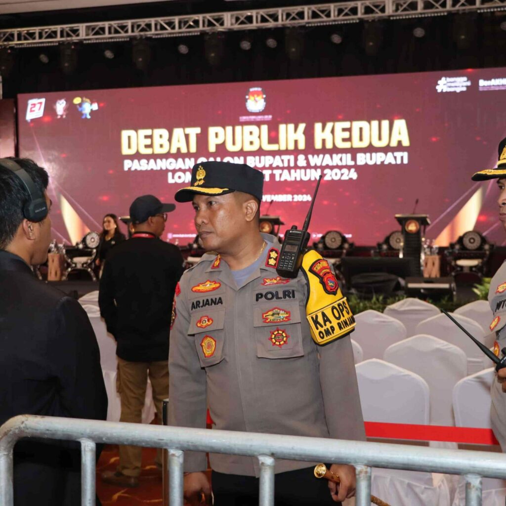 Sukses dan Lancar, Pengamanan Ketat Warnai Debat Publik Kedua Lombok Barat 2024