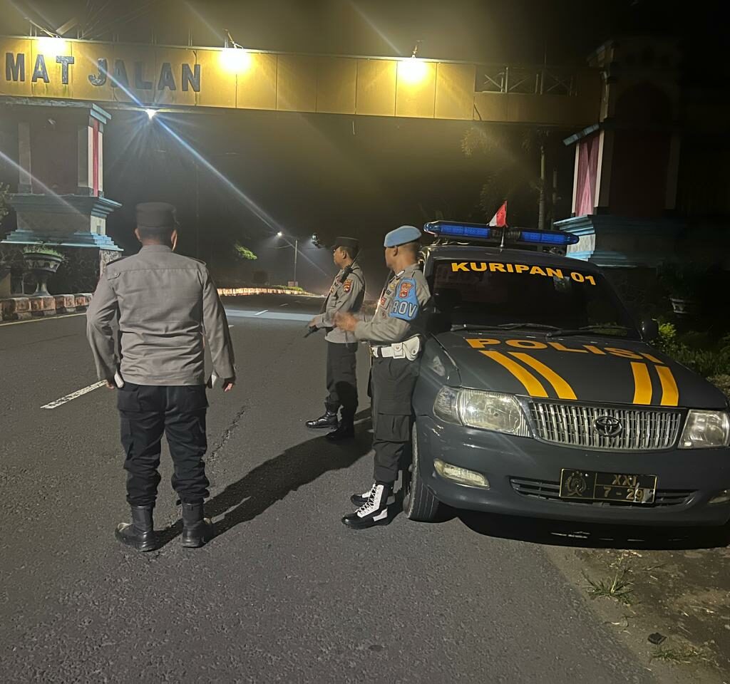 KRYD Gabungan Polsek Kuripan, Jaga Kamtibmas Malam Hari di Lombok Barat