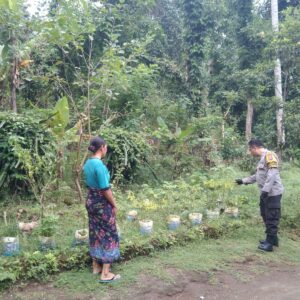 Bhabinkamtibmas Batulayar Barat Gencarkan Program Ketahanan Pangan Rumah Tangga