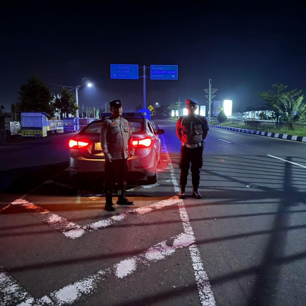 Polsek Kediri Intensifkan Patroli Blue Light di Jalur Rawan BIL Lombok Barat